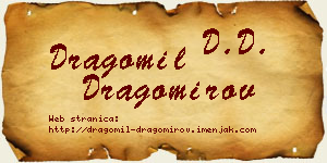 Dragomil Dragomirov vizit kartica